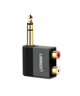 Convertidor de Audio de 6.35mm Estéreo Macho a 2RCA Hembra UGREEN