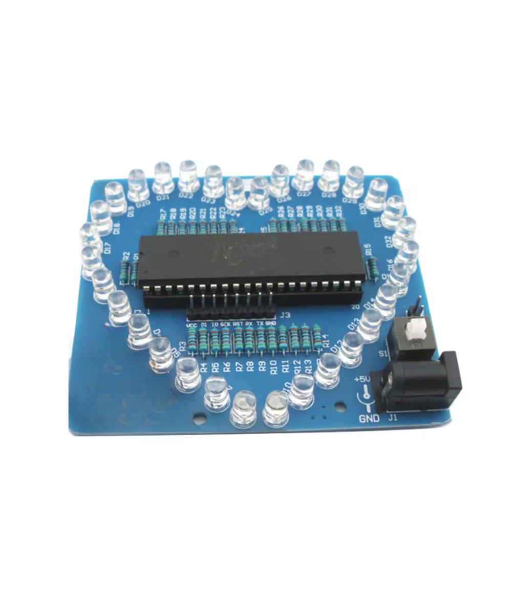 Proyecto de electronica lampara de corazon DIY