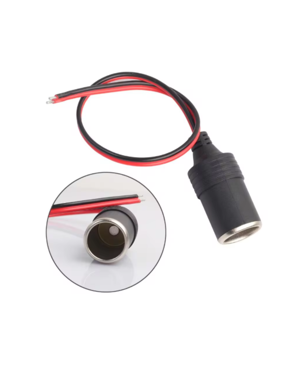 Conector para cigarrera 12V 10A Max 120W Hembra - Macho