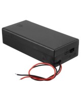 Contenedor para baterias 18650 2 espacios con interruptor y tapa