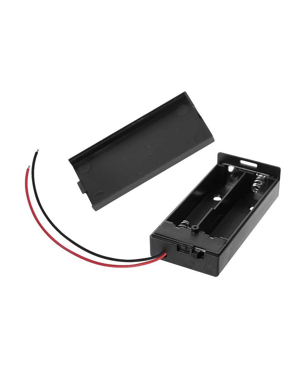 Contenedor para baterias 18650 2 espacios con interruptor y tapa
