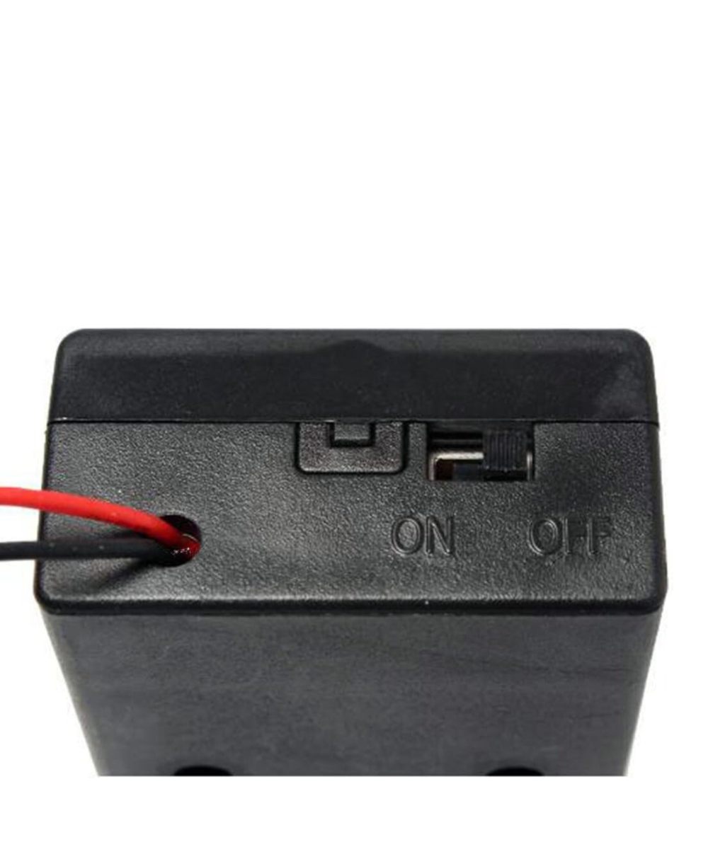 Contenedor para baterias 18650 2 espacios con interruptor y tapa