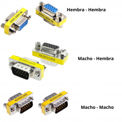 Acoplador DB15  VGA Hembra...