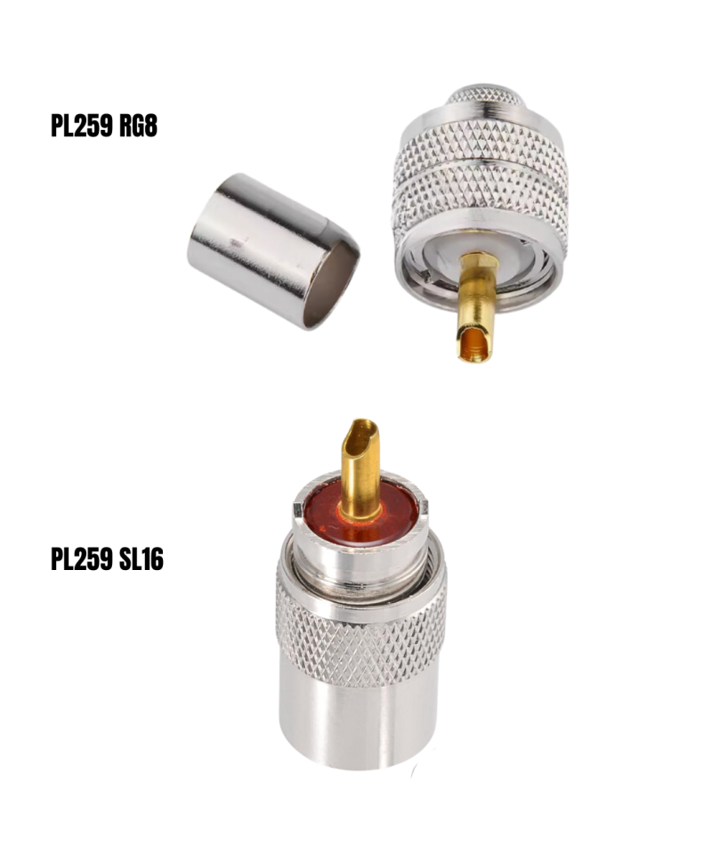 Conector PL259 RG8 y SL16