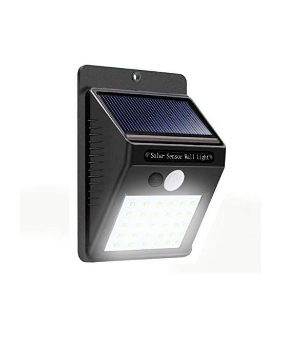 Lampara solar con sensor de movimiento 30LEDs 40W vertical y horizontal