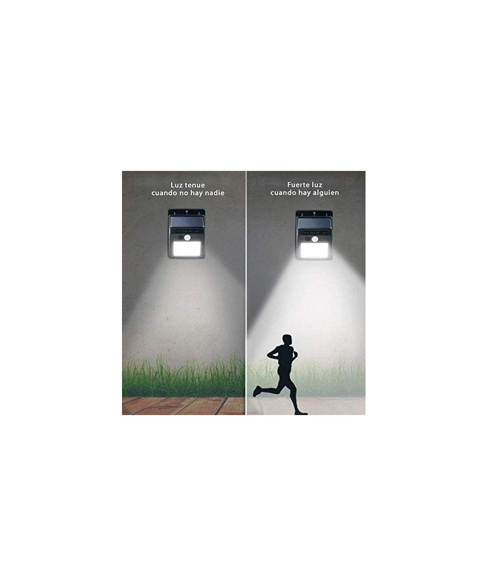 Lampara solar con sensor de movimiento 30LEDs 40W vertical y horizontal