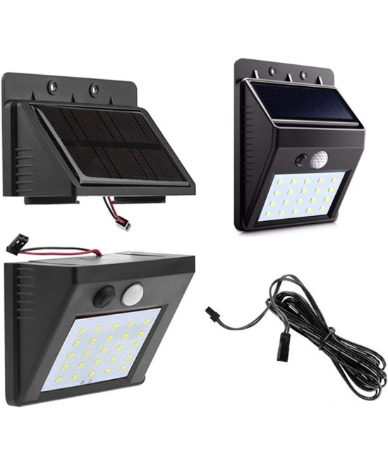 Lampara solar con sensor de movimiento 30LEDs 40W vertical y horizontal