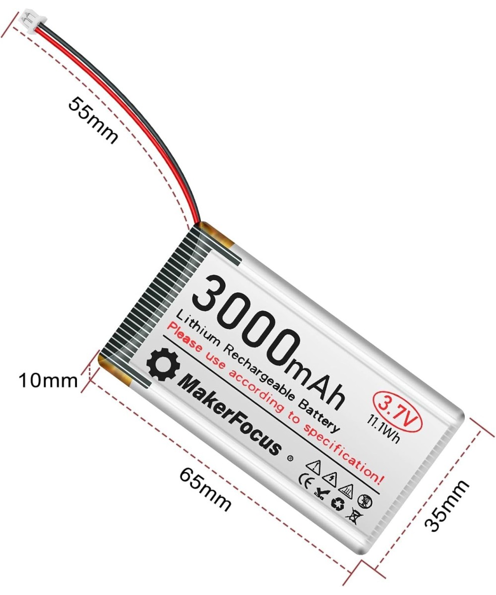 Bateria tipo LiPo recargable 3.7V 1000 - 3000mah conector JST 1.25mm