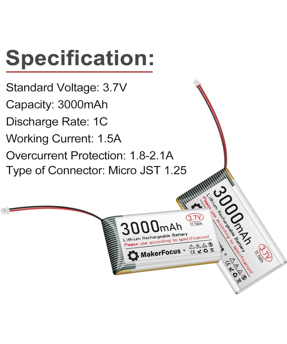 Bateria tipo LiPo recargable 3.7V 1000 - 3000mah conector JST 1.25mm