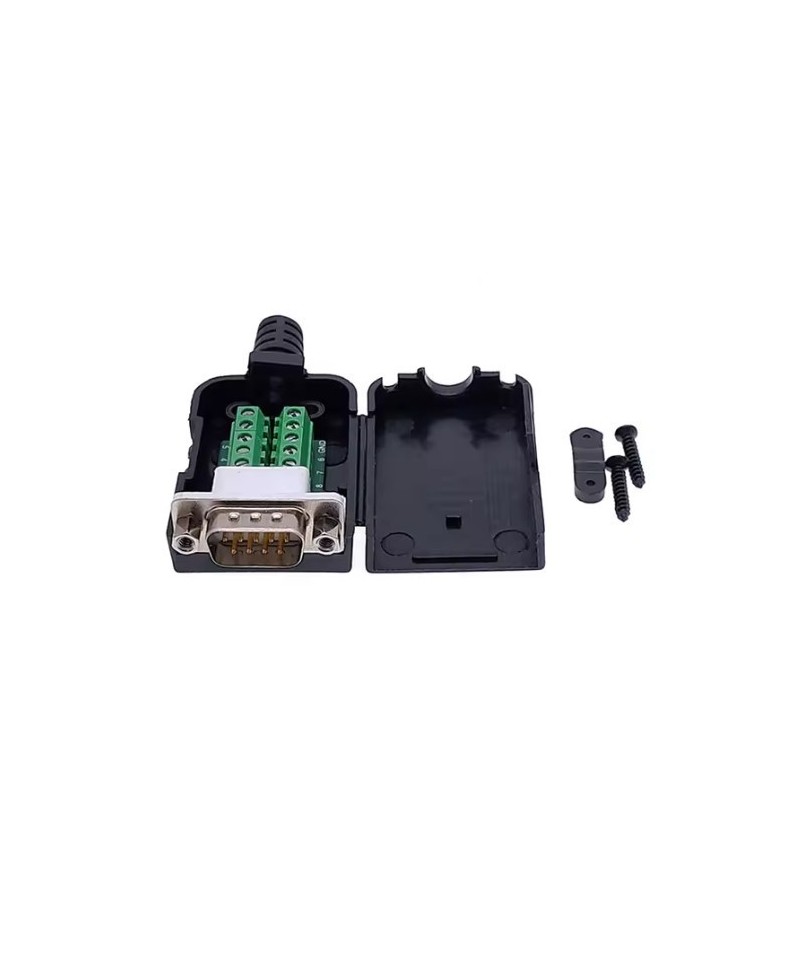 Conector DB9 macho con tornillos