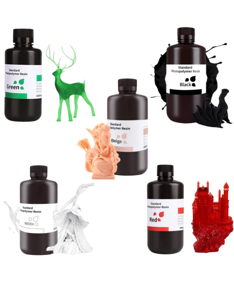 Resina de fotopolímero de curado UV ELEGOO 1000g 405nm para impresoras 3D