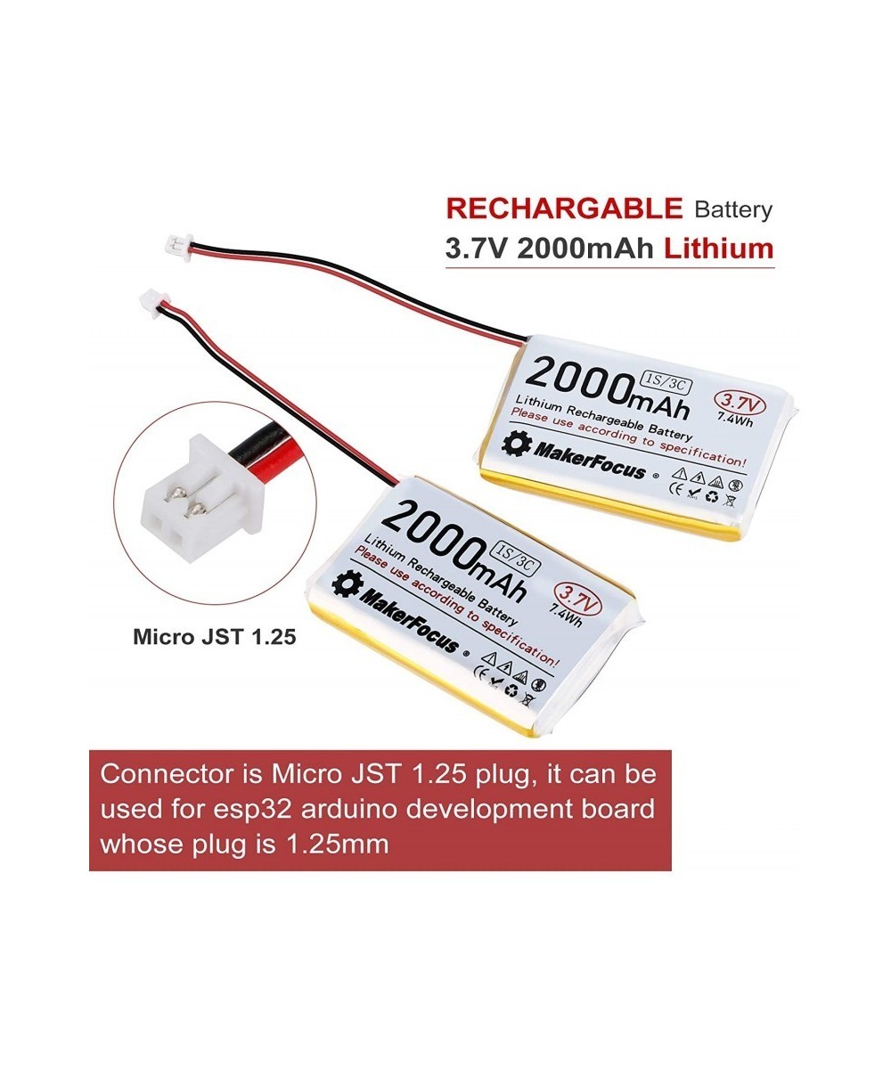 Bateria tipo LiPo recargable 3.7V 1000 - 3000mah conector JST 1.25mm