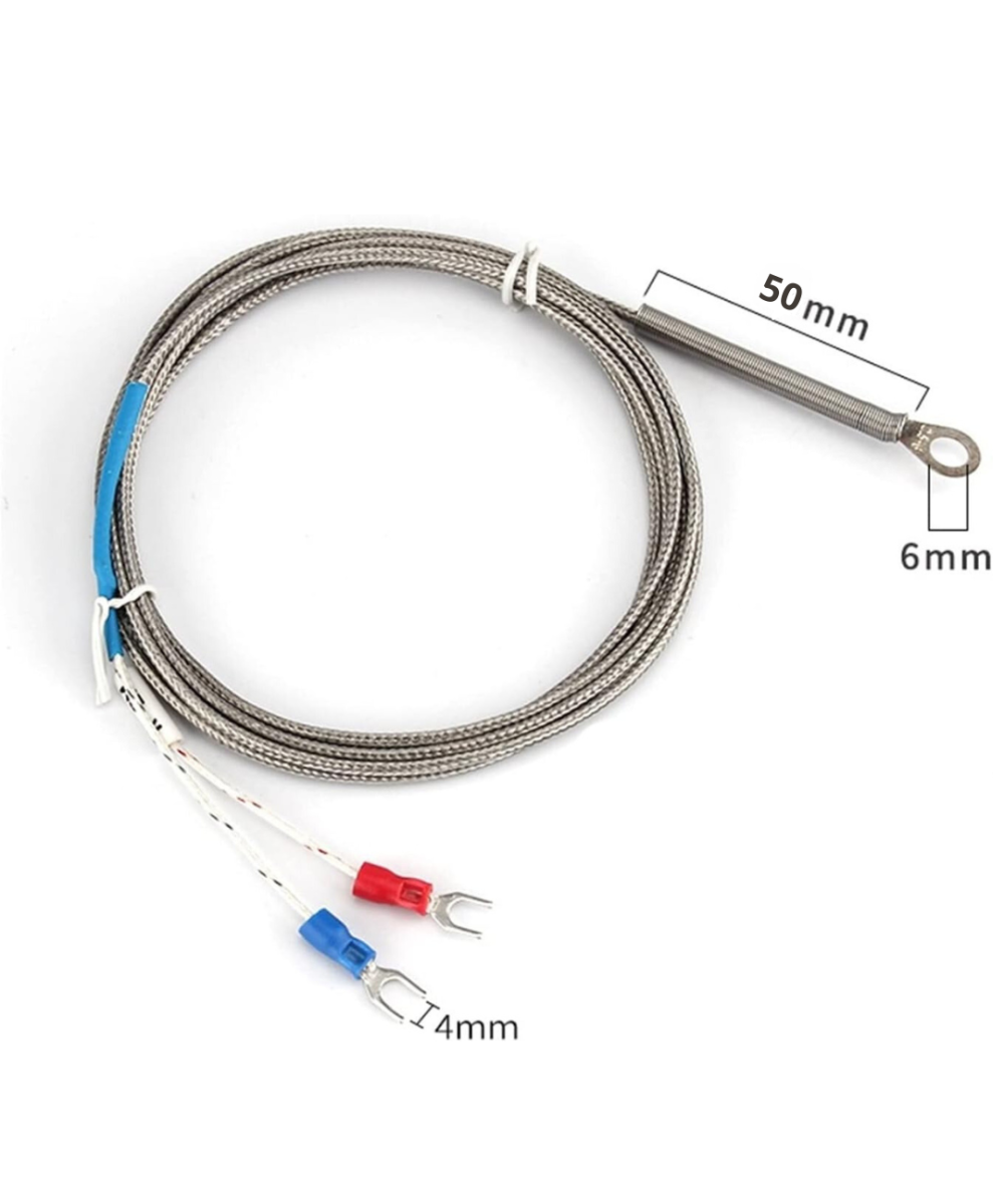 Sonda de temperatura termocupla tipo E 2000mm 0-800 C