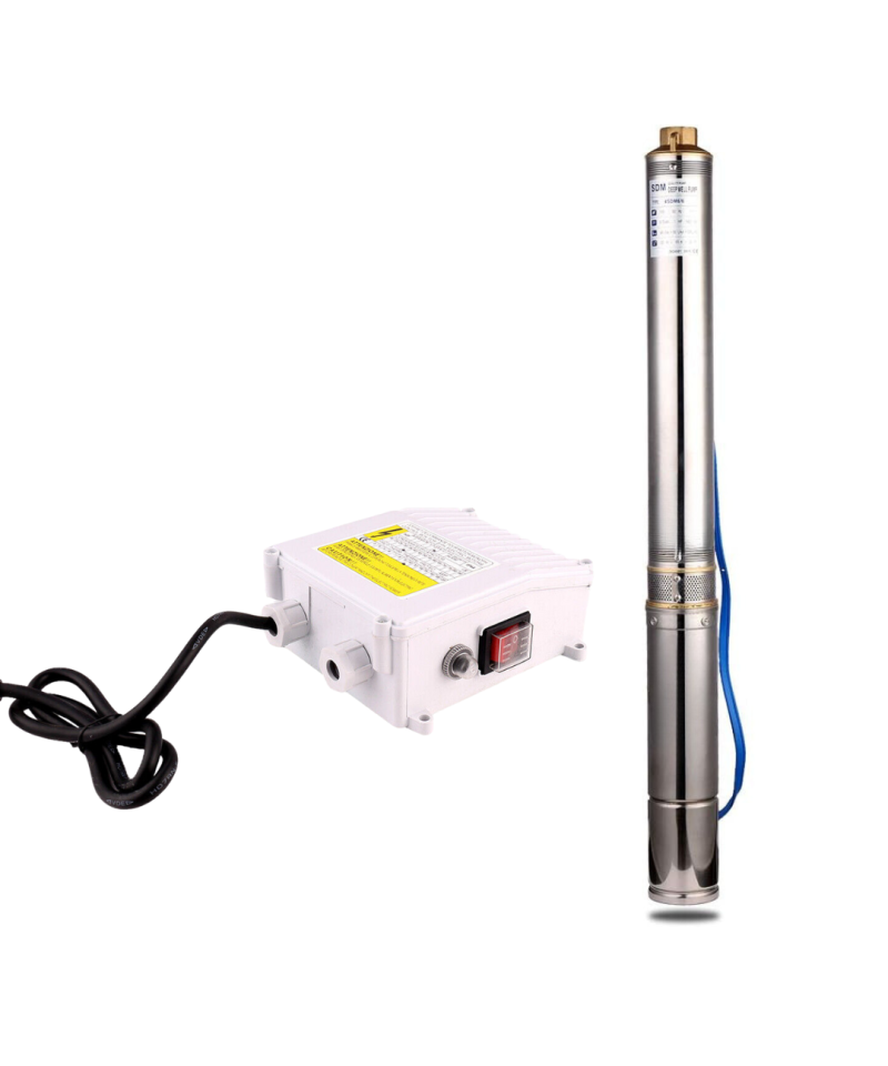 Bomba Sumergible AC para pozo profundo 220V 1500W una fase mas interruptor