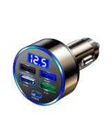 Adaptador de carga de cigarrera para vehiculo 5 puertos USB PD QC3.0 USB-C 250W