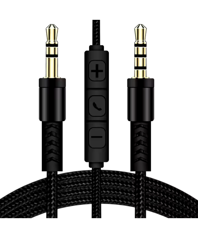 Cable de audio 3.5mm con microfono 1.2m