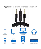 Cable de audio 3.5mm con microfono 1.2m
