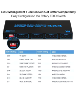 Conmutador de matriz HDMI 4K 60HZ 4 entradas 4 salidas