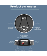 Transmisor y Receptor Bluetooth 2 en 1 NFC 5.0 RCA/3.5mm/optico