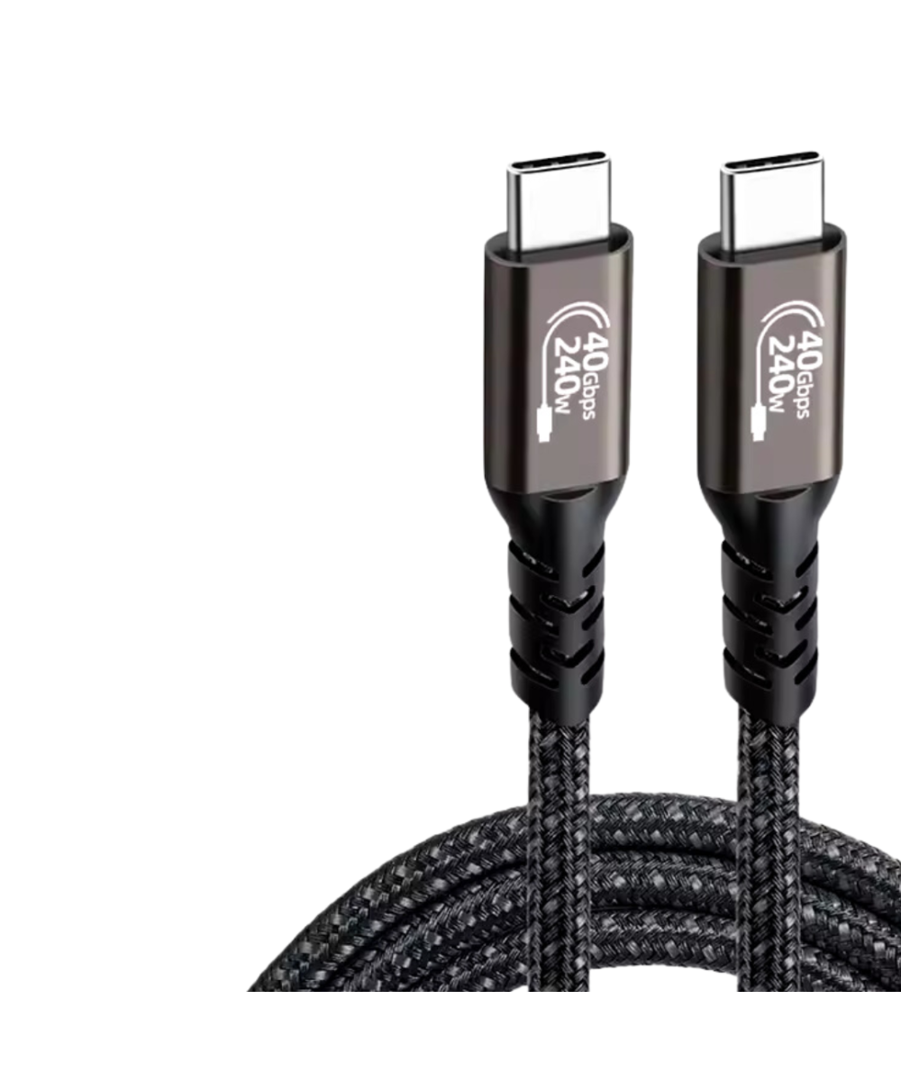 Cable USB4.0 USB-C a USB-C PD Thunderbolt 4 8K 40Gbps 240W 2M