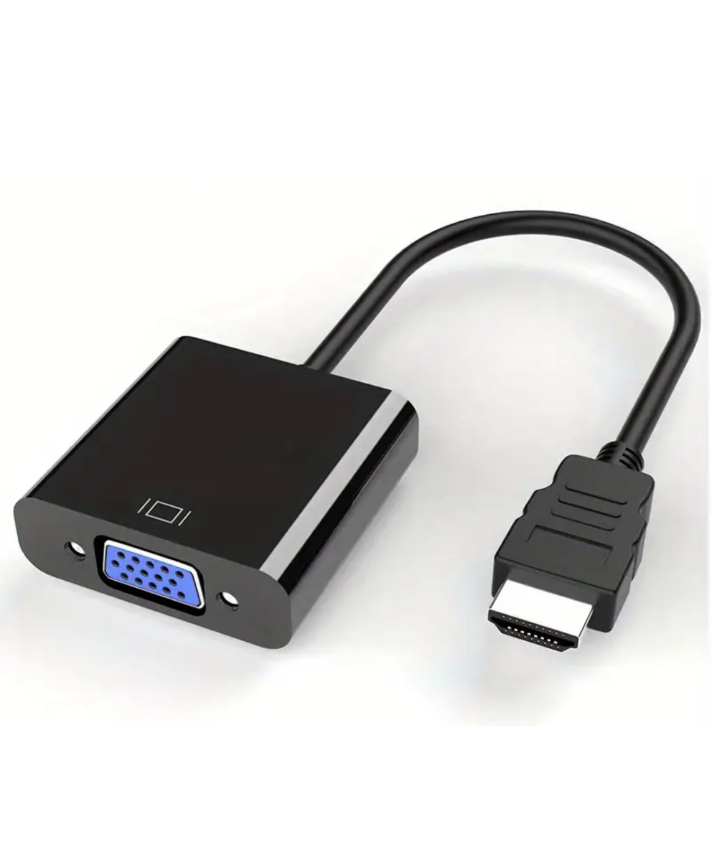 Convertidor de video de HDMI a VGA mas audio 3.5mm y puerto de energia