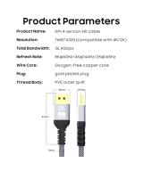 Cable Display port a Display port DP1.4 8K 60hz 1.5 metros