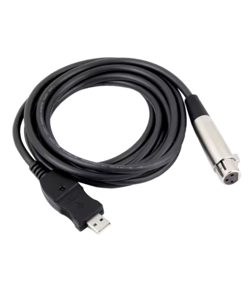 Cable de audio USB 2.0 a XLR hembra 3M