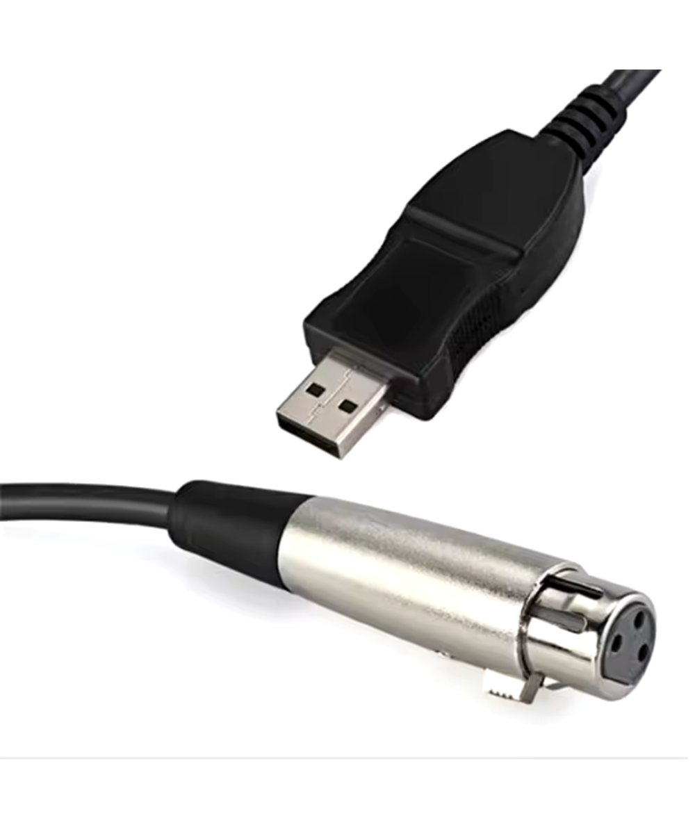Cable de audio USB 2.0 a XLR hembra 3M
