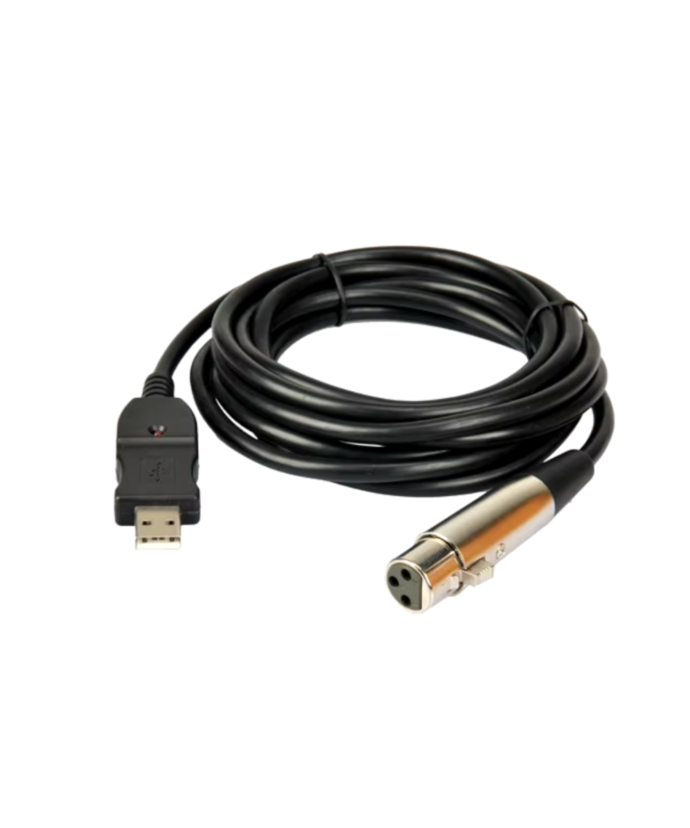 Cable de audio USB 2.0 a XLR hembra 3M