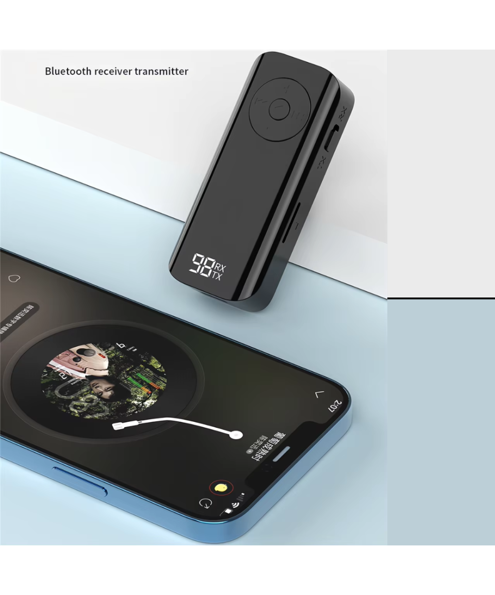 Transmisor y receptor de audio bluetooth 5.3 con lector TF