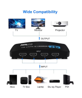 Separador de video HDMI 5 entradas a 1 salida 4K