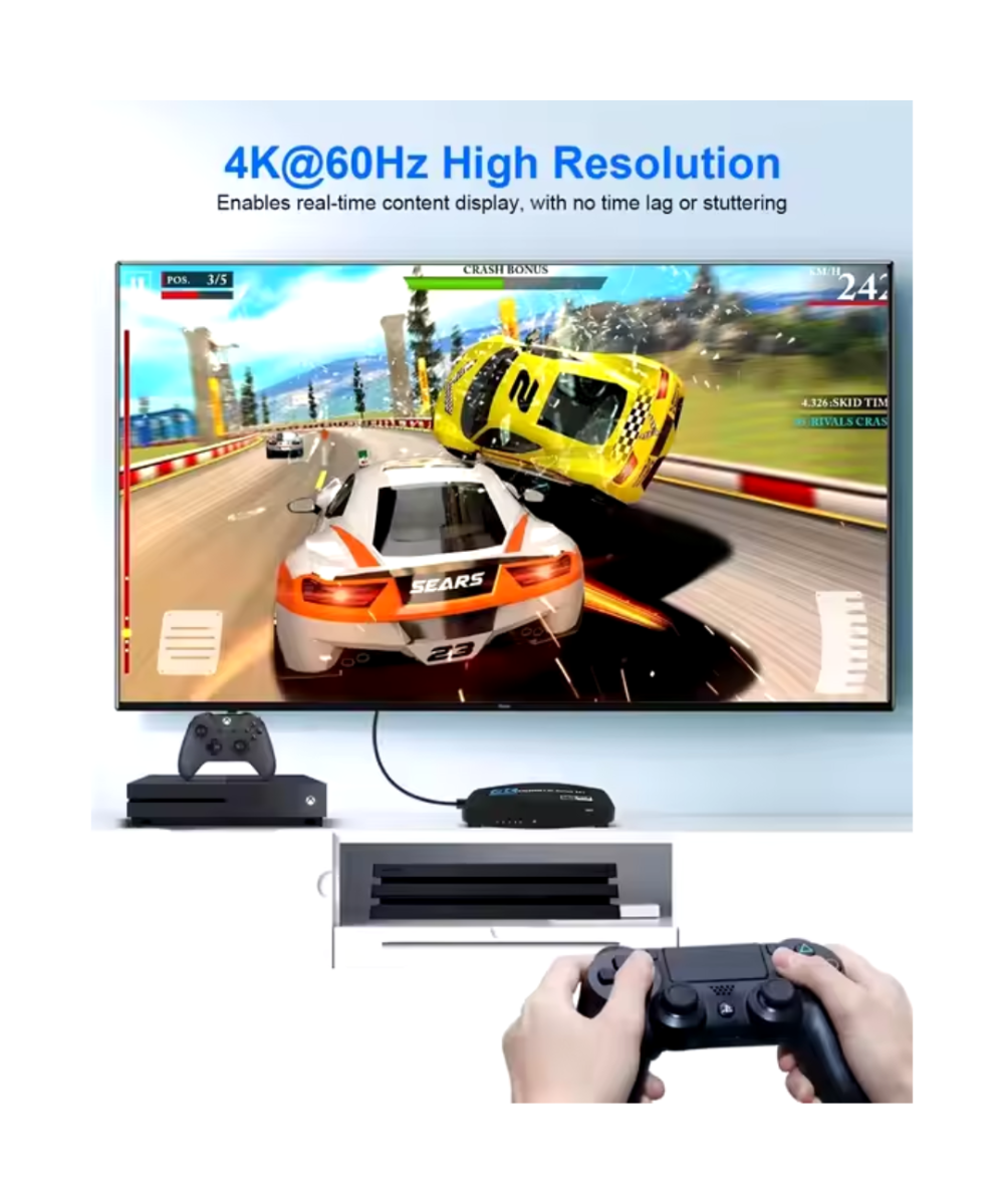 Separador de video HDMI 5 entradas a 1 salida 4K