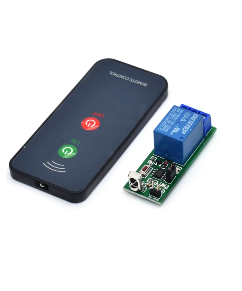 Rele un canal 5V 10A con control infrarrojo