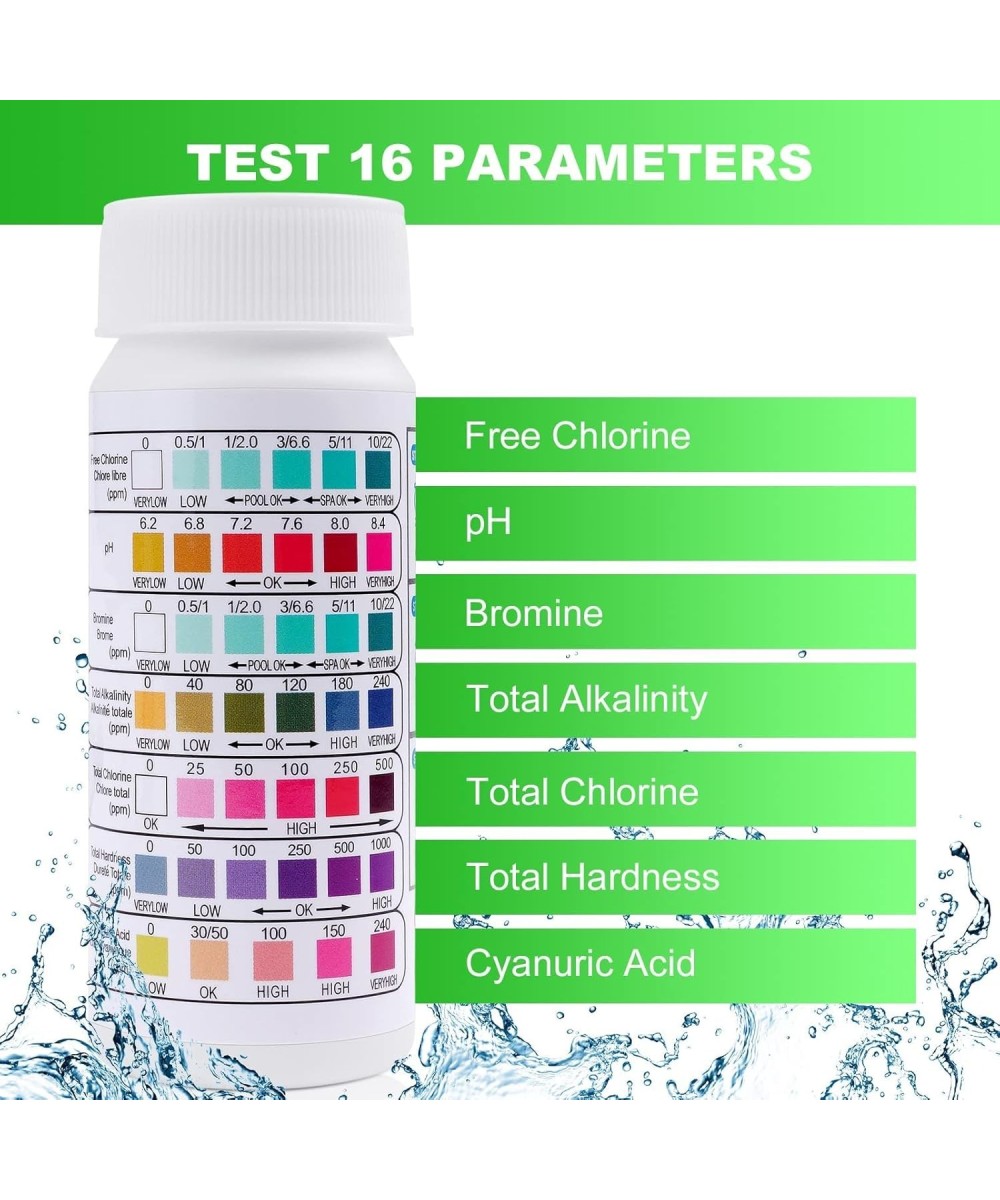 kit de 100 Tiras para medir PH en agua 7 en 1