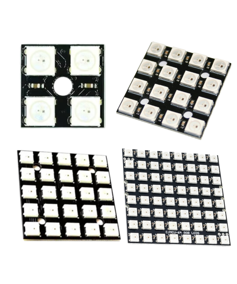 Matriz de led WS2812 5050 RGB LED 4 - 64 bit