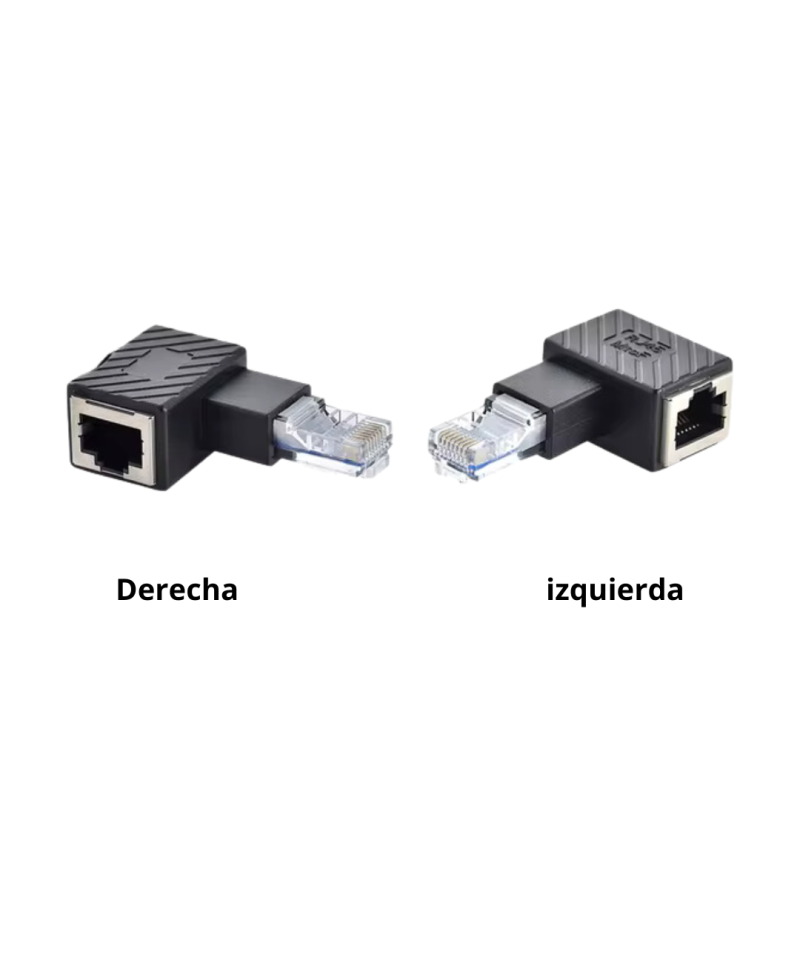Adaptador de red macho hembra RJ45 izquierda / derecha