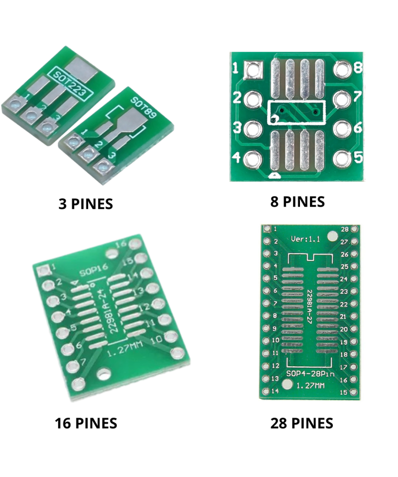 Adaptador PCB SMD a DIP 3-28 PINES