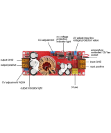 Regulador / Estabilizador ascendente de voltaje 1500W 30A