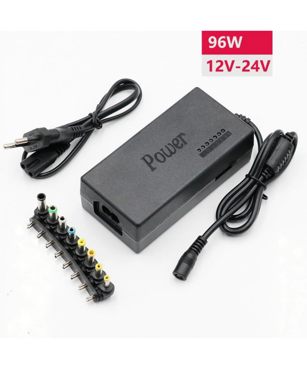 Fuente regulable 12V-24V 4.5A con 8 Adaptadores de corriente