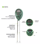 Medidor de PH del suelo analogo 3 en 1