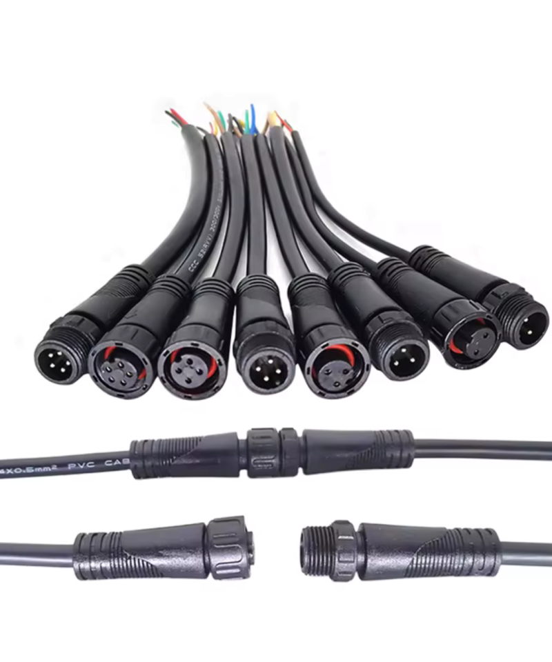 Conector impermeable de 2/3/4/5 Pines hembra - macho M12