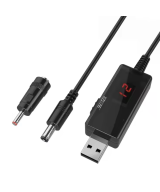Estabilizador/ regulador ascendente de 5V USB a 9 y 12V mas 8 adaptadores DC