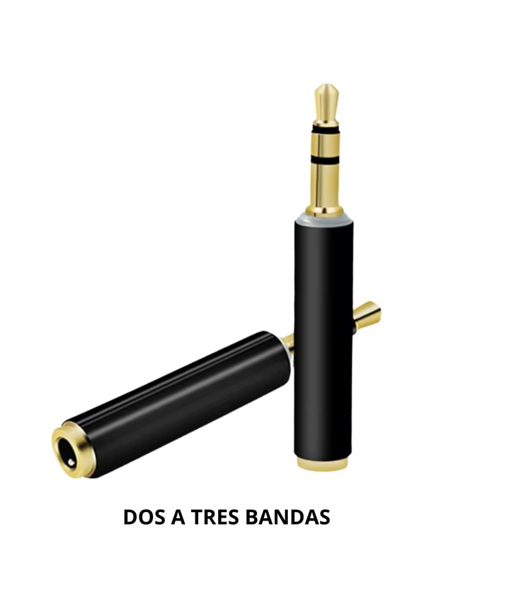 Adaptador de audio 3.5mm de dos a tres bandas / tres a dos bandas