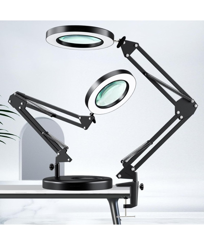 Lupa de mesa grande 10X con base HITTI