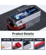 Bateria tipo lipo recargable Zeee 6000mAh 14.8V 60C 4S 88-8Wh conector Tipo T