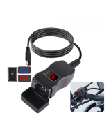 Adaptador de carga para moto / vehiculo 2 puertos USB 3.0 USB-C QC3.0 PD