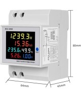 Monitor de Voltaje y Corriente Multifuncion para riel din AC40-300V 100A D52-2066