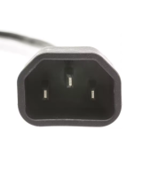 Adaptador de cable de alimentacion para computadora/monitor C14 macho a hembra NEMA 5-15R 10A 18AWG 1 pie