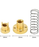 Tuerca para tonillo sin fin T8 2.8mm + Resorte Kit