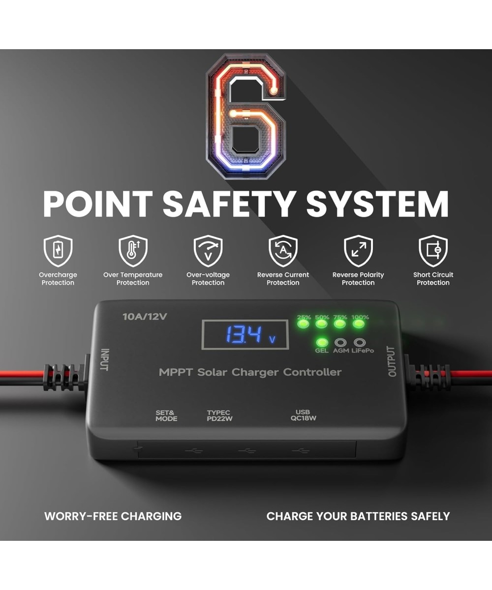 Cargador de bateria MPPT Solar  agm acido lifePO4